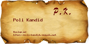 Poli Kandid névjegykártya